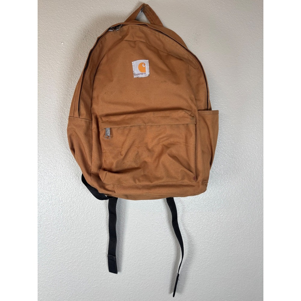 Carhartt Duck Brown Canvas Backpack Classic Work School Bag Brown